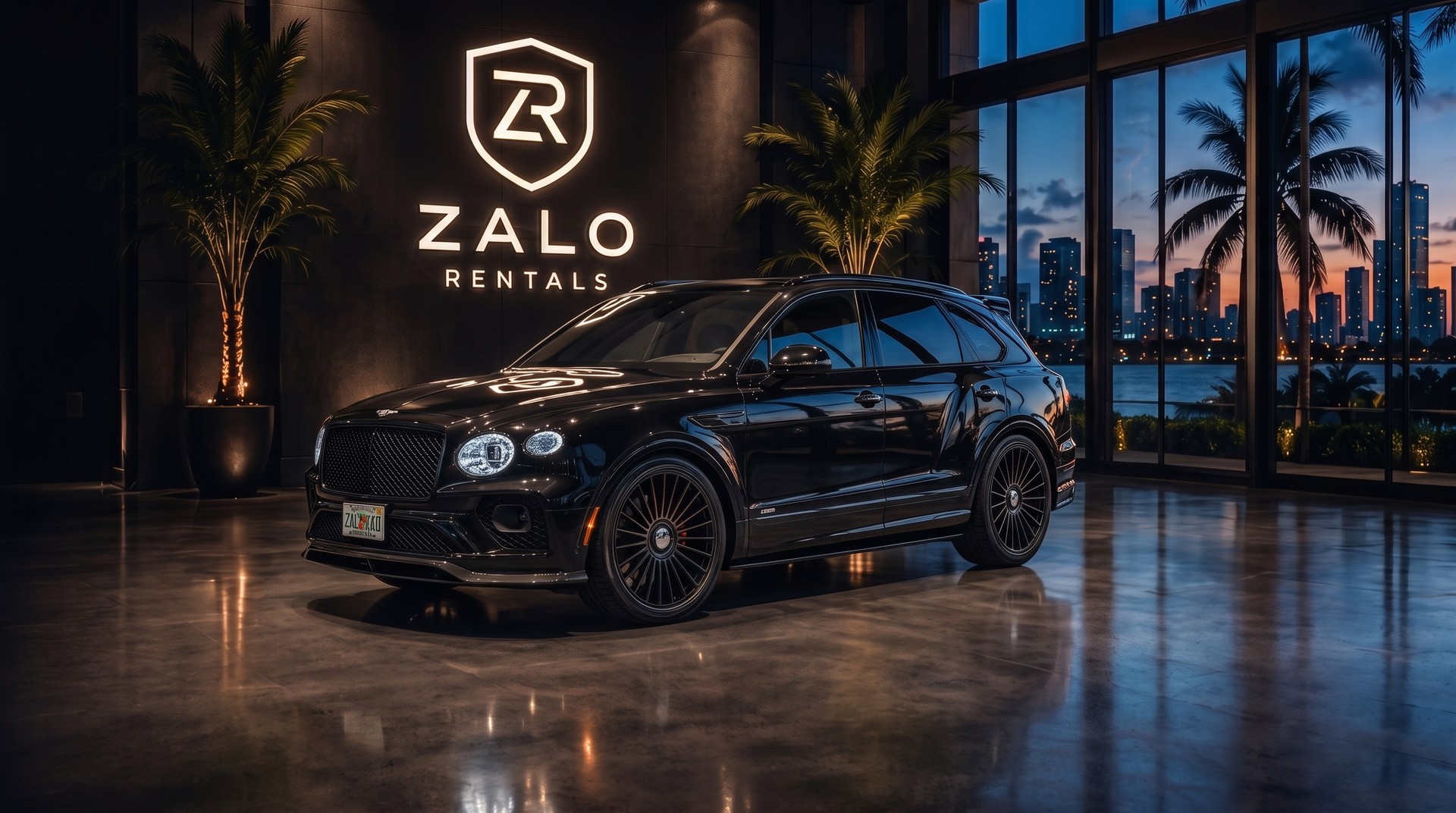 Black Bentley Bentayga rental Miami
