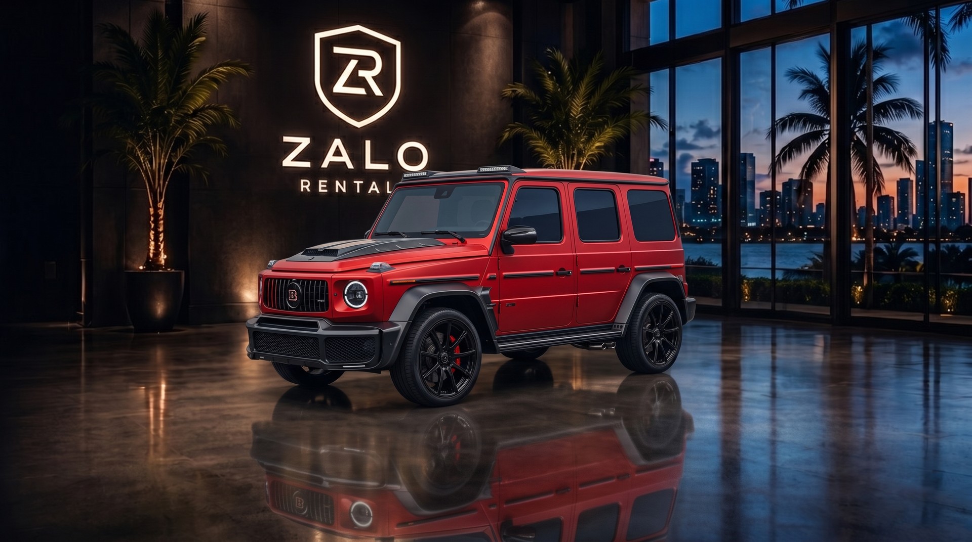 Red Brabus 700 rental Miami