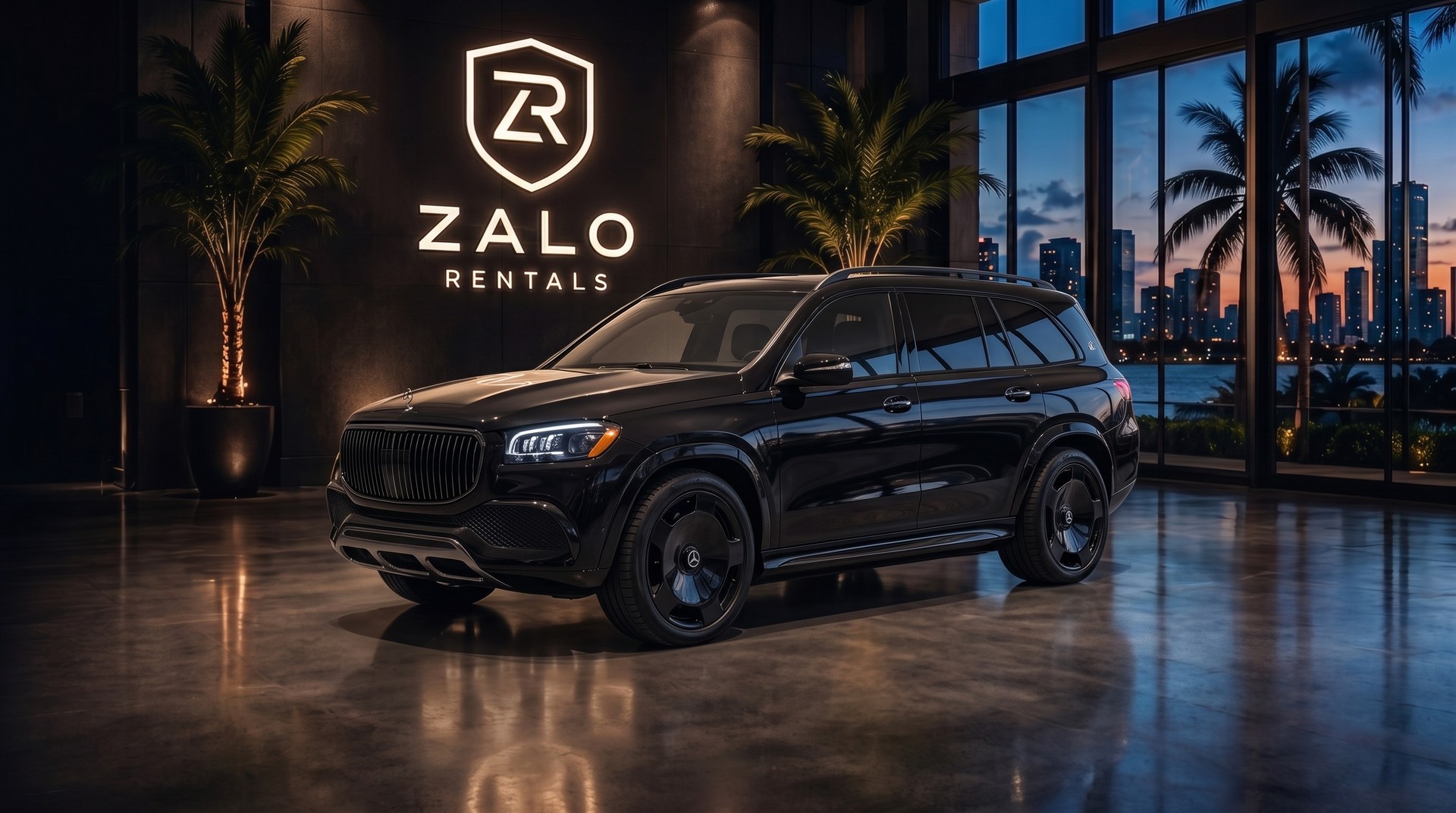 Black Mercedes-Maybach S 680 rental Miami