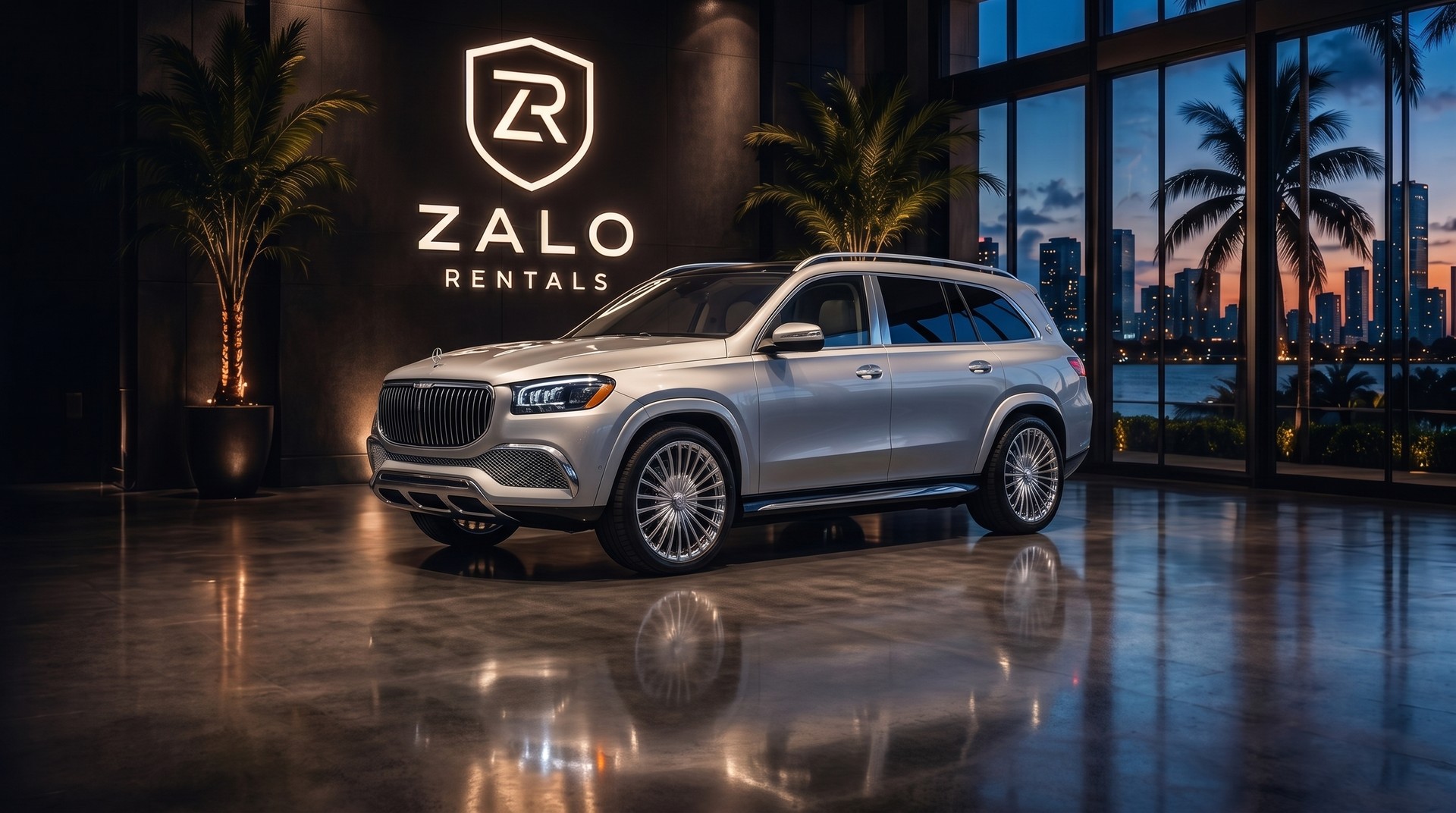 Renta de Mercedes-Maybach GLS 600 plateado en Miami