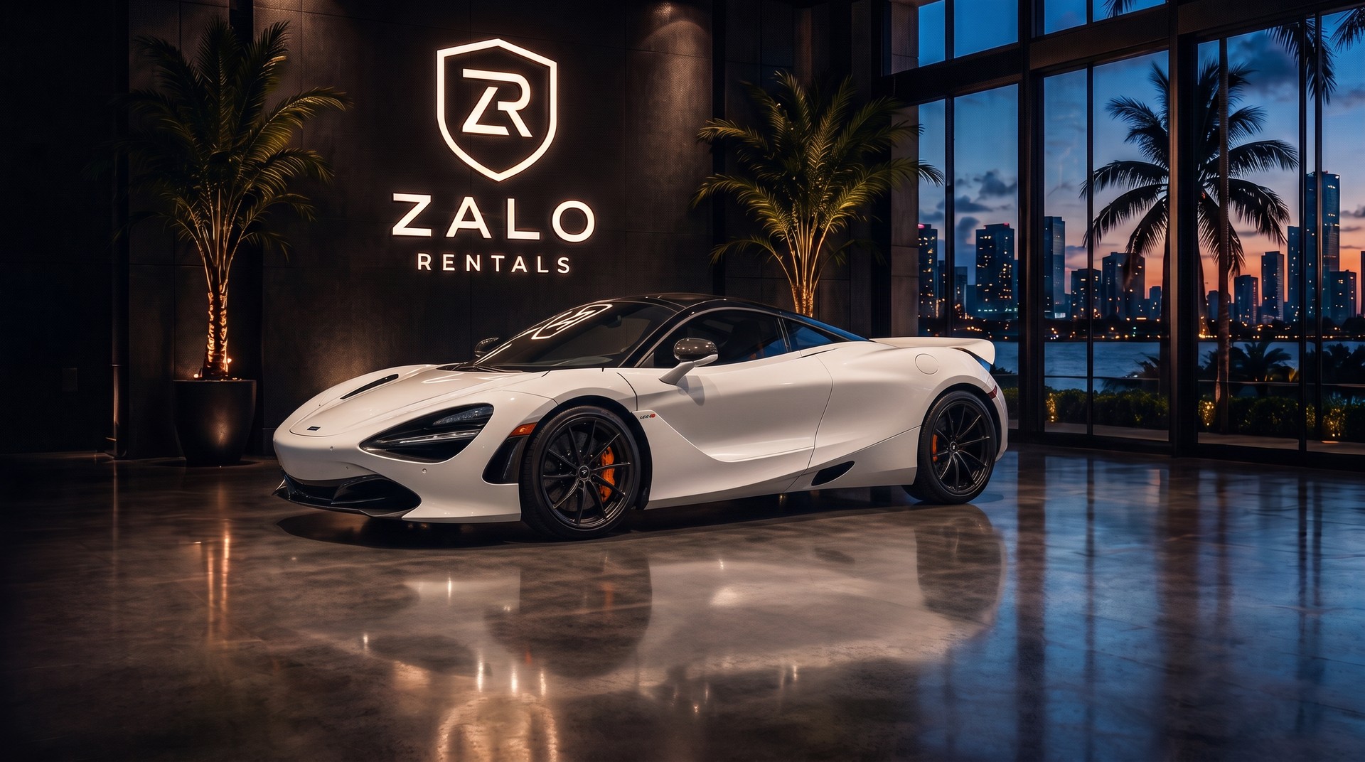 Renta de McLaren 720S blanco en Miami