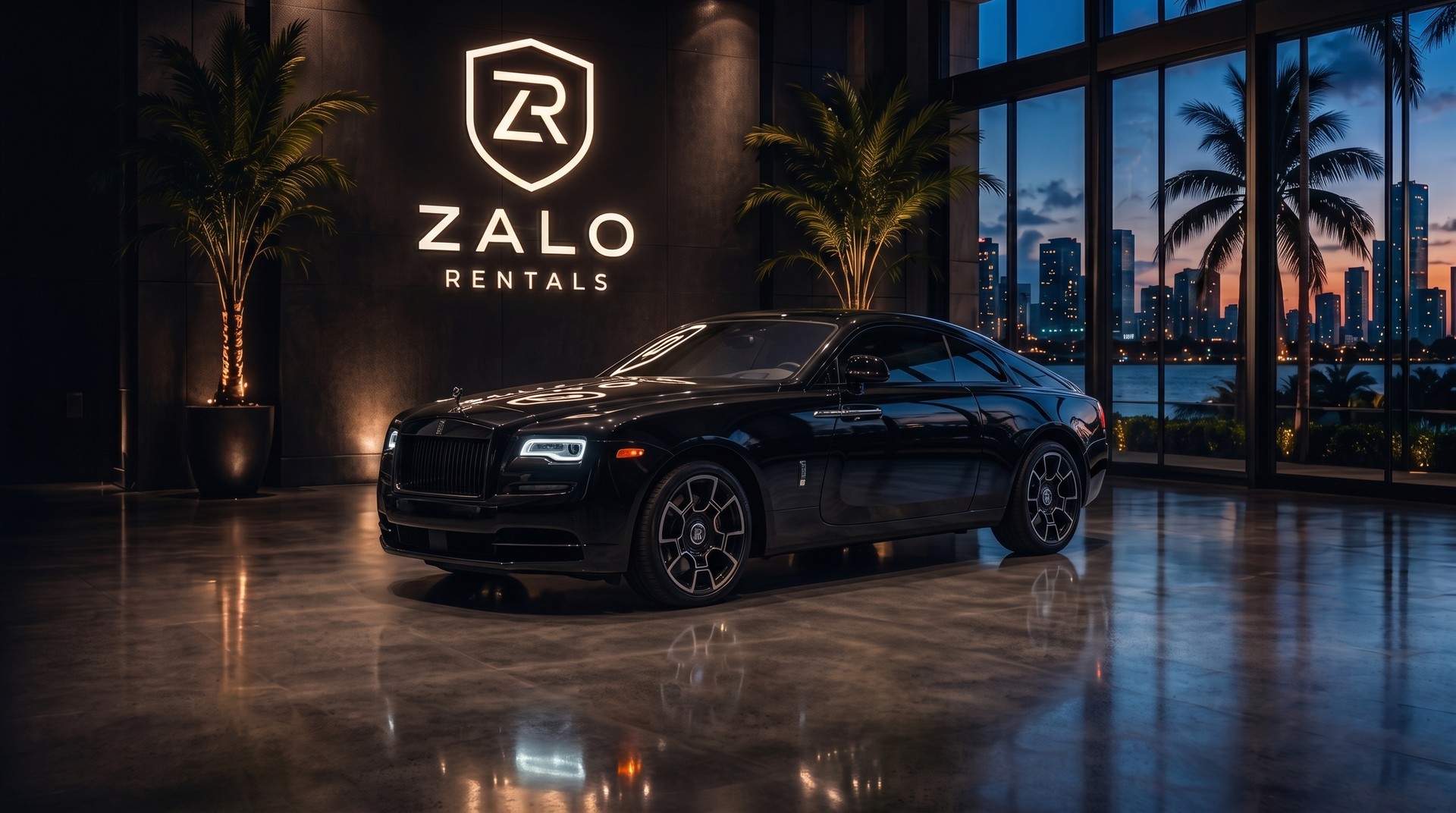 Renta de Rolls-Royce Wraith Black Badge negro en Miami